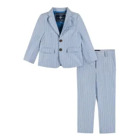 Two-Piece Chambray Stripe Suit Set