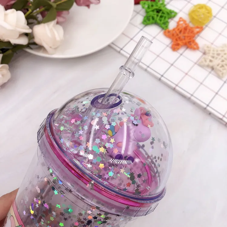 Unicorn Tumbler with Straw