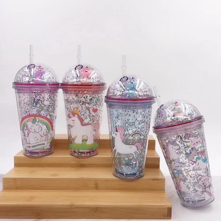 Unicorn Tumbler with Straw