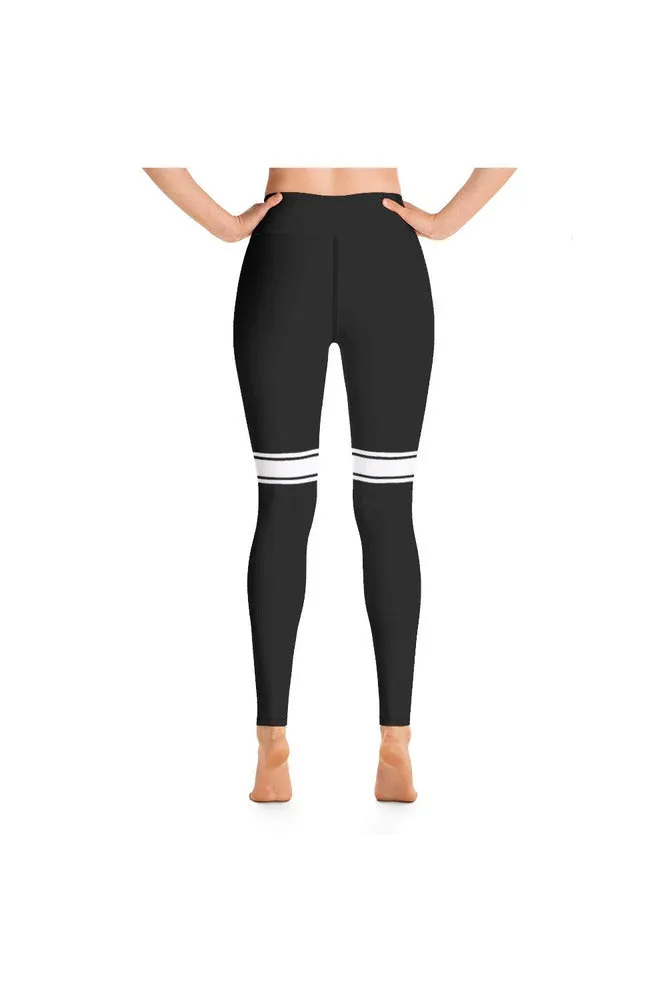 White Banded Yoga Leggings