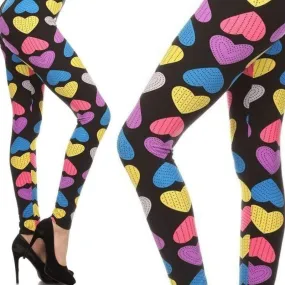 Wicked Soft Neon Love OS Leggings